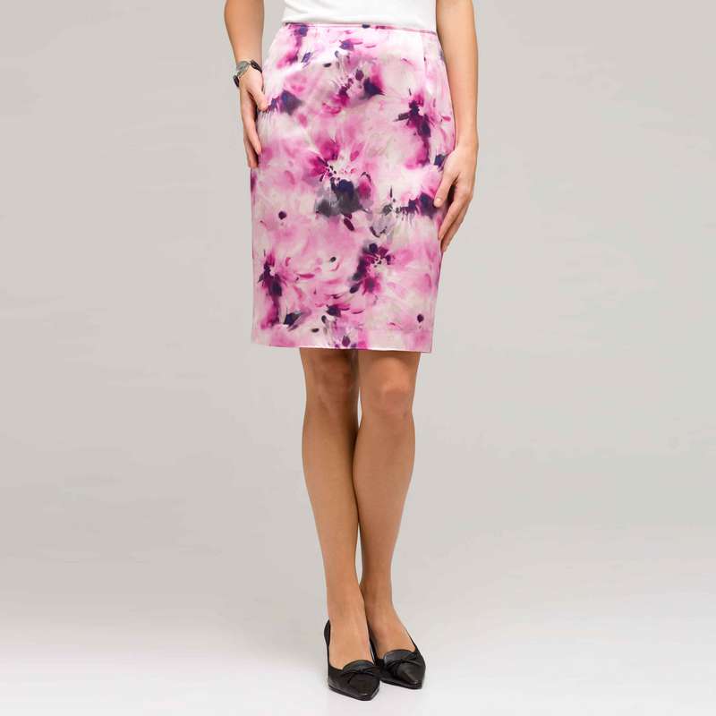 Floral Slim Skirt, Tulip Multi, large image number 0